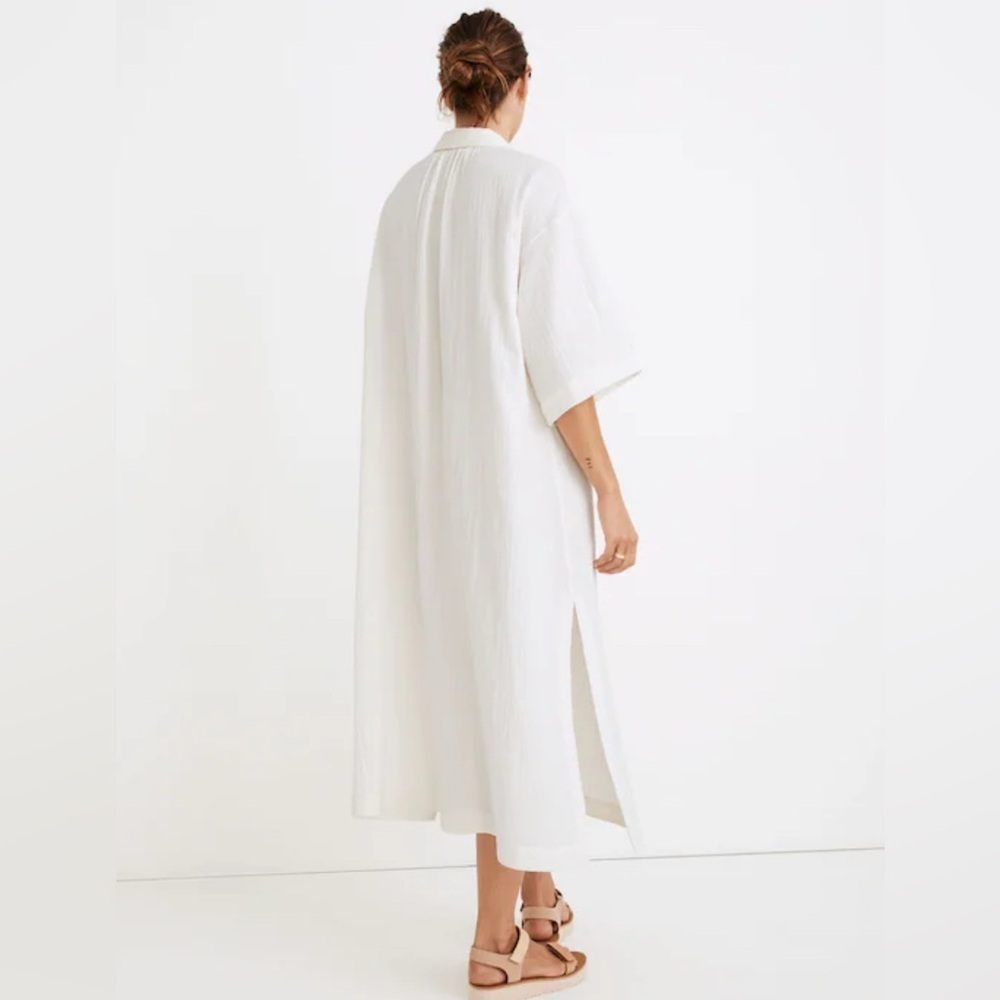 NEW Madewell Lightestspun Cover-Up Maxi Shirtdress Medium - Picture 12 of 12